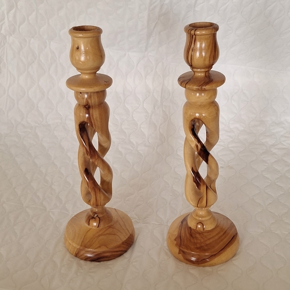 Wooden Candle Sticks - Picture 1 of 4